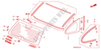 REAR WINDSHIELD/QUARTER W INDOWS for Honda CR-V ELEGANCE/LIFESTYLE 5 Doors 6 speed manual 2010