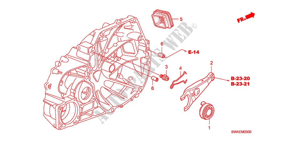 CLUTCH RELEASE(2.0L) for Honda CR-V ES 5 Doors 6 speed manual 2010