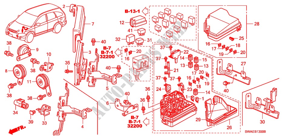 CONTROL UNIT(ENGINE ROOM) (2.0L)(2.4L)(1) for Honda CR-V ES 5 Doors 6 speed manual 2010