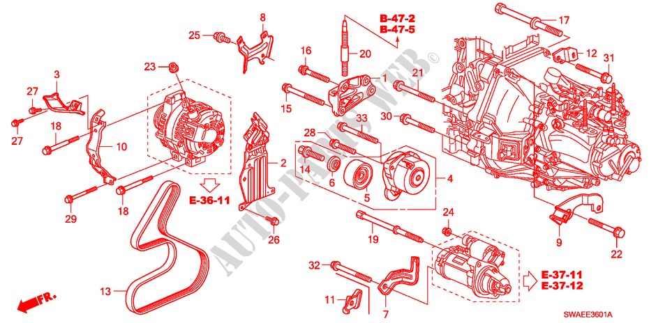 ENGINE MOUNTING BRACKET(D IESEL)('10) for Honda CR-V DIESEL 2.2 ELEGANCE 5 Doors 6 speed manual 2010