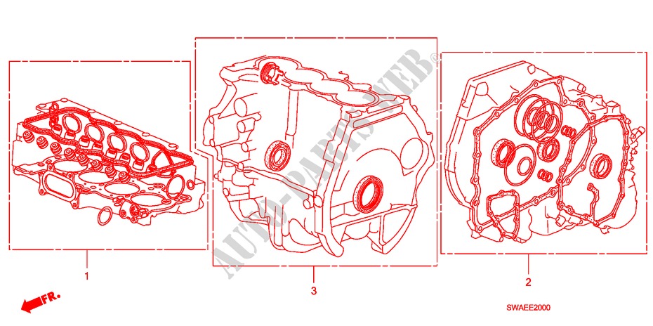 GASKET KIT(2.0L) for Honda CR-V ES 5 Doors 6 speed manual 2010