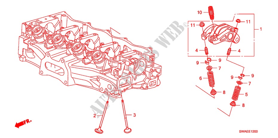 VALVE/ROCKER ARM(2.0L) for Honda CR-V EXECUTIVE 5 Doors 6 speed manual 2010