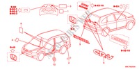 EMBLEMS/CAUTION LABELS for Honda CR-V ELEGANCE 5 Doors 6 speed manual 2011