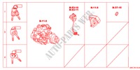 KEY CYLINDER SET(LH) for Honda CR-V ELEGANCE 5 Doors 6 speed manual 2011
