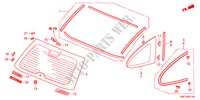 REAR WINDSHIELD/QUARTER W INDOWS for Honda CR-V DIESEL 2.2 ELEGANCE 5 Doors 6 speed manual 2011