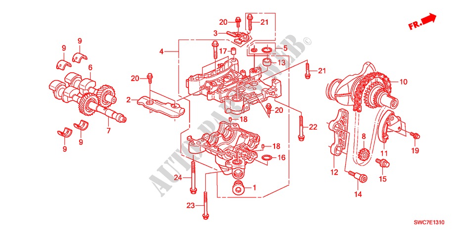 BALANCER SHAFT(2.0L) for Honda CR-V EXECUTIVE 5 Doors 6 speed manual 2011