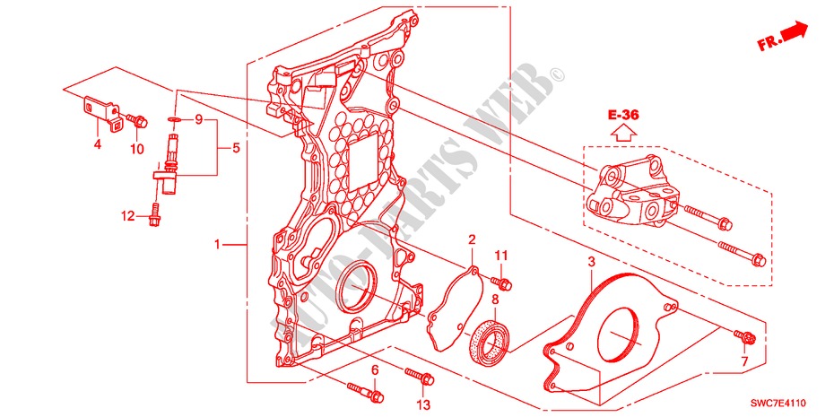 CHAIN CASE(DIESEL) for Honda CR-V DIESEL 2.2 ELEGANCE LIFE 5 Doors 6 speed manual 2011