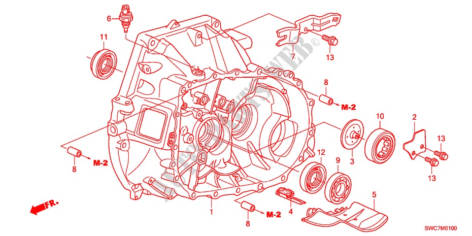 CLUTCH CASE(2.0L) for Honda CR-V EXECUTIVE 5 Doors 6 speed manual 2011
