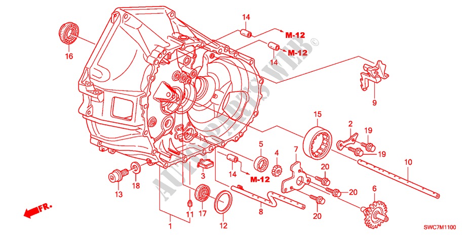 CLUTCH CASE(DIESEL) for Honda CR-V DIESEL 2.2 ELEGANCE 5 Doors 6 speed manual 2011