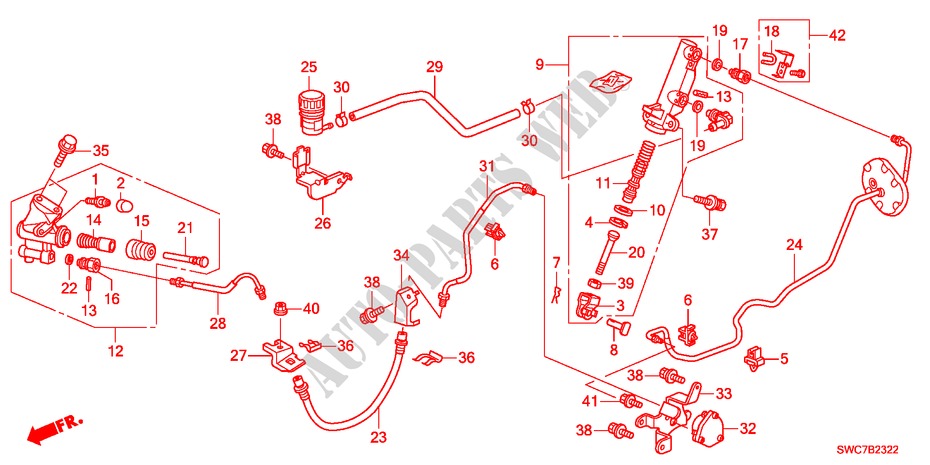 CLUTCH MASTER CYLINDER(DI ESEL)(LH) for Honda CR-V DIESEL 2.2 ELEGANCE 5 Doors 6 speed manual 2011
