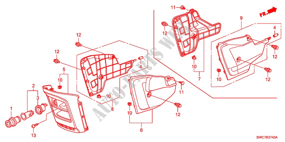 CONSOLE for Honda CR-V EXECUTIVE 5 Doors 6 speed manual 2011