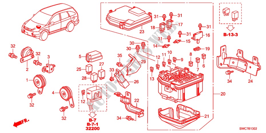 CONTROL UNIT(ENGINE ROOM) (DIESEL)(1) for Honda CR-V DIESEL 2.2 ELEGANCE 5 Doors 6 speed manual 2011