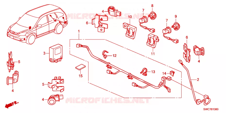 CORNER SENSOR/BACK SENSOR Honda  CRV 2011 EXECUTIVE 5 speed automatic 