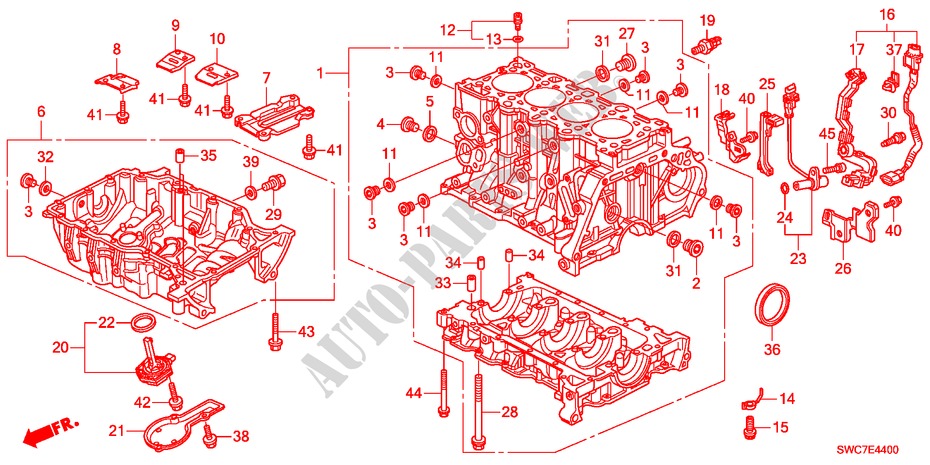 CYLINDER BLOCK/OIL PAN(DI ESEL) for Honda CR-V DIESEL 2.2 ELEGANCE 5 Doors 6 speed manual 2011