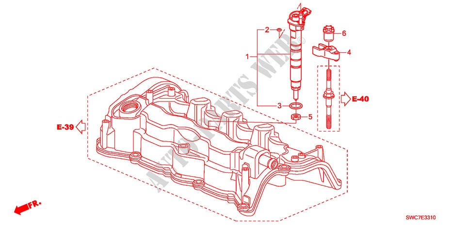 INJECTOR(DIESEL) for Honda CR-V DIESEL 2.2 ELEGANCE 5 Doors 6 speed manual 2011