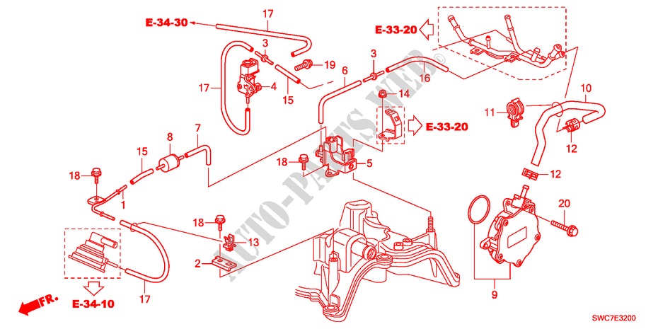 INSTALL PIPE/VACUUM PUMP( DIESEL) for Honda CR-V DIESEL 2.2 COMFORT 5 Doors 5 speed automatic 2011