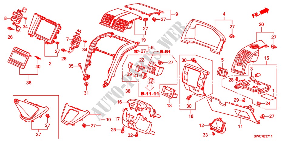 INSTRUMENT PANEL GARNISH( DRIVER SIDE)(RH) for Honda CR-V DIESEL 2.2 EX 5 Doors 6 speed manual 2011