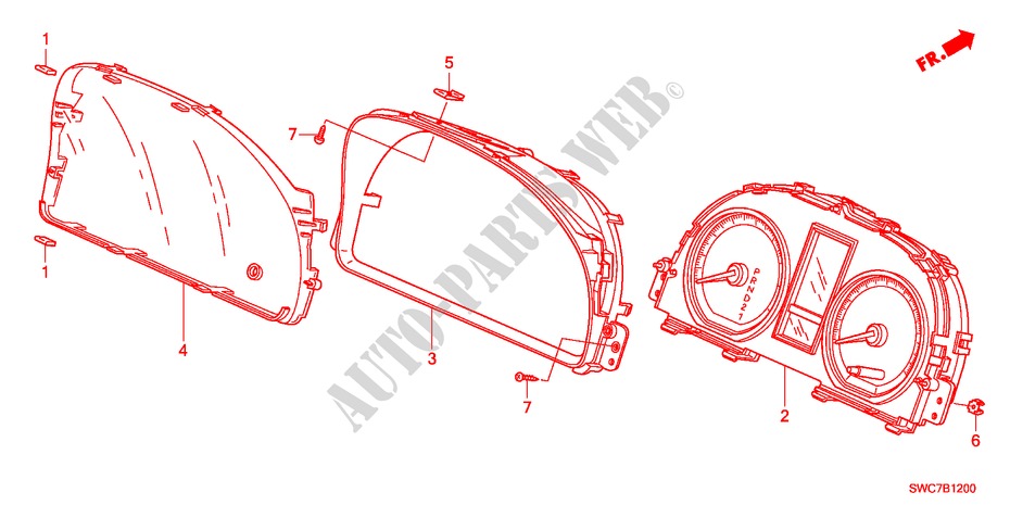 METER for Honda CR-V ELEGANCE LIFESTYLE 5 Doors 6 speed manual 2011