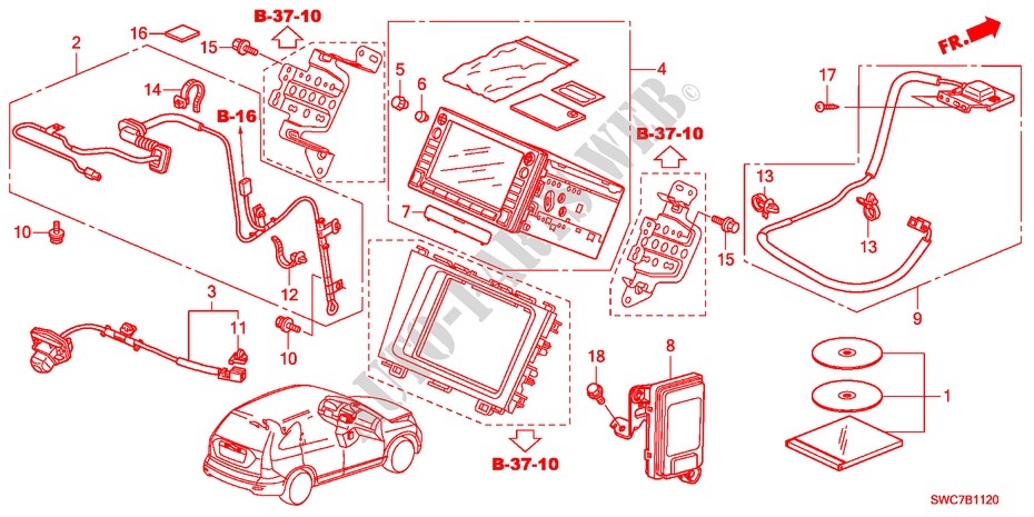 NAVIGATION SYSTEM(LH) for Honda CR-V DIESEL 2.2 ELEGANCE 5 Doors 6 speed manual 2011