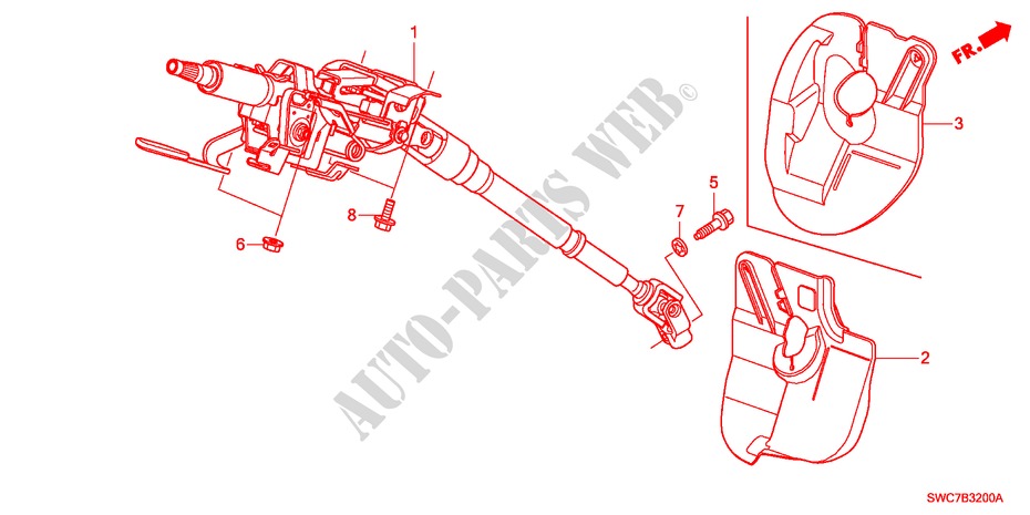 STEERING COLUMN for Honda CR-V DIESEL 2.2 ELEGANCE 5 Doors 6 speed manual 2011