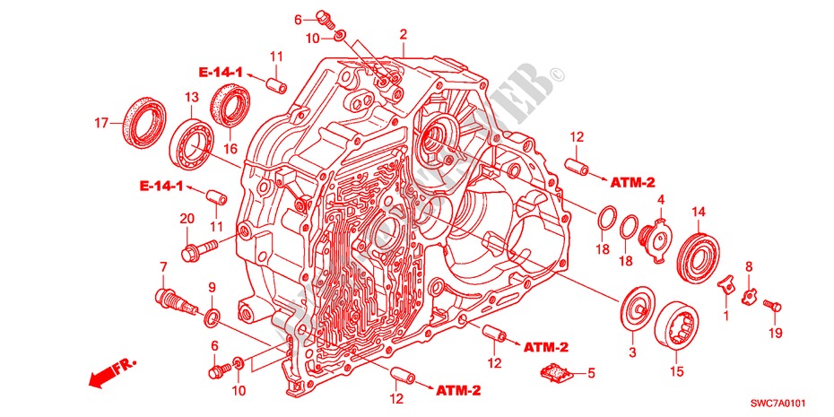 TORQUE CONVERTER CASE(2.4 L) for Honda CR-V RV-SI 5 Doors 5 speed automatic 2011