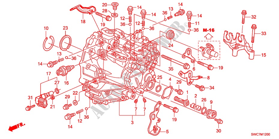 TRANSMISSION CASE(DIESEL) for Honda CR-V DIESEL 2.2 ELEGANCE LIFE 5 Doors 6 speed manual 2011