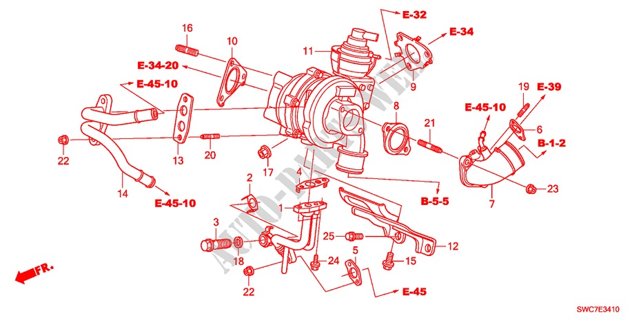 TURBOCHARGER(DIESEL) for Honda CR-V DIESEL 2.2 EX 5 Doors 6 speed manual 2011