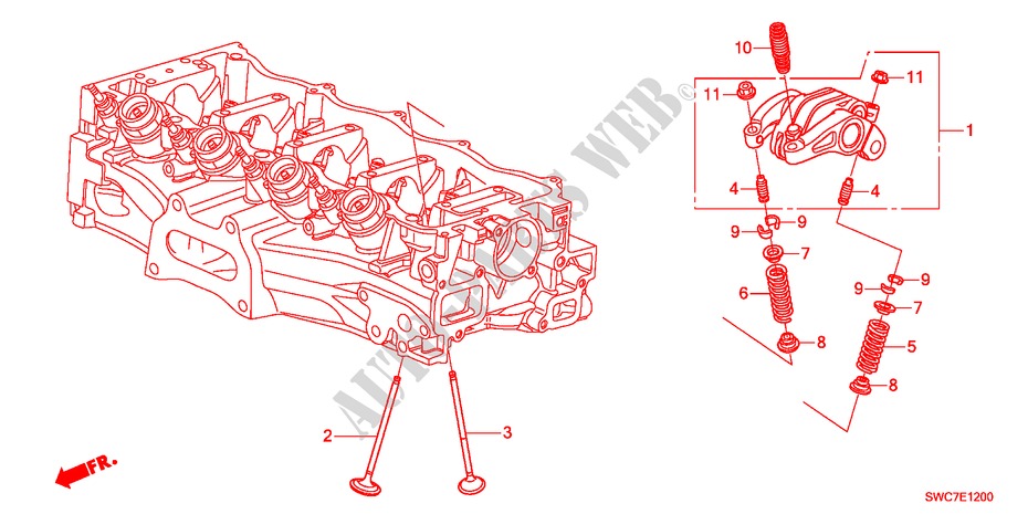 VALVE/ROCKER ARM(2.0L) for Honda CR-V EXECUTIVE 5 Doors 6 speed manual 2011