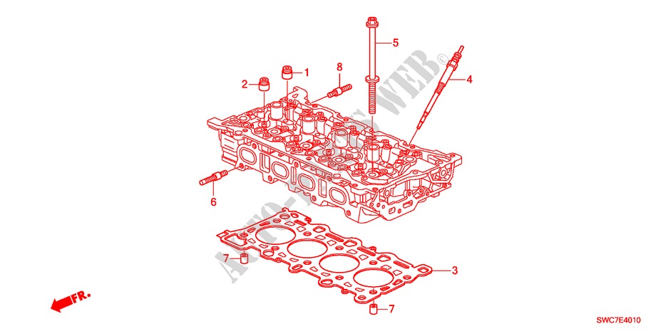 VALVE STEM SEAL/GLOW PLUG (DIESEL) for Honda CR-V DIESEL 2.2 COMFORT 5 Doors 6 speed manual 2011