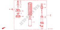 FRONT SHOCK ABSORBER for Honda SHUTTLE 2.2IES 5 Doors 4 speed automatic 1995
