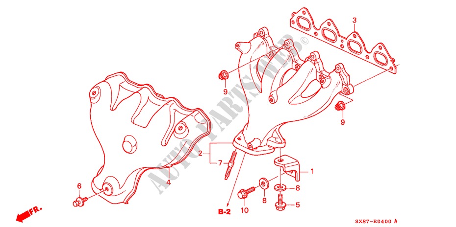 EXHAUST MANIFOLD (1) for Honda CITY EXI-G 4 Doors 4 speed automatic 2001