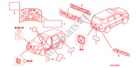 EMBLEMS/CAUTION LABELS for Honda PILOT EX-L 5 Doors 5 speed automatic 2011