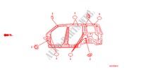 GROMMET(SIDE) for Honda PILOT EX 5 Doors 5 speed automatic 2011