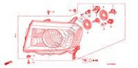 HEADLIGHT for Honda PILOT EX-L 5 Doors 5 speed automatic 2011