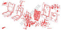 REAR SEAT(R.) for Honda PILOT EX 5 Doors 5 speed automatic 2011