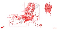 FRONT SEAT COMPONENTS(L.) (MANUAL HEIGHT) for Honda CR-Z THIS IS 3 Doors 6 speed manual 2011