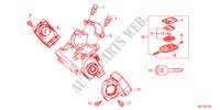 KEY CYLINDER COMPONENTS for Honda CR-Z BASE 3 Doors 6 speed manual 2011