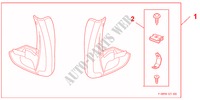 RR MUD GUARDS for Honda CR-Z BASE 3 Doors 6 speed manual 2011