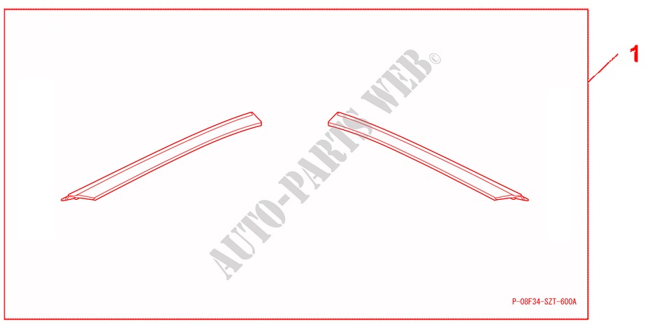 A PILLAR DECORATI for Honda CR-Z THIS IS 3 Doors 6 speed manual 2011