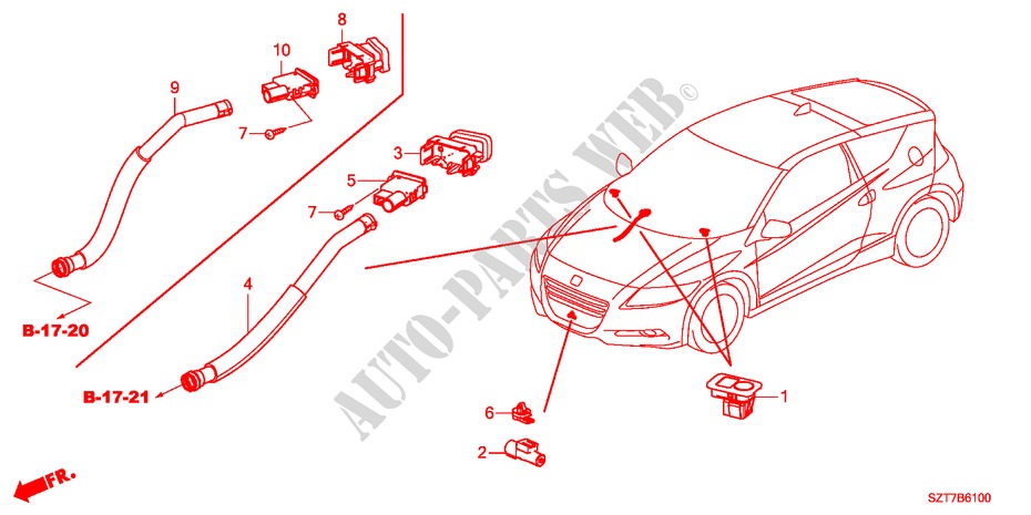 AIR CONDITIONER(SENSOR) for Honda CR-Z TOP 3 Doors 6 speed manual 2011