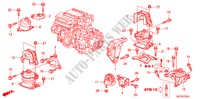 ENGINE MOUNTS(V6) for Honda ACCORD 3.5 EX 4 Doors 5 speed automatic 2008