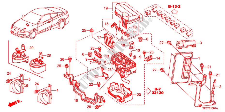 CONTROL UNIT(ENGINE ROOM) (1)(V6) for Honda ACCORD V6 EXG 2 Doors 5 speed automatic 2011