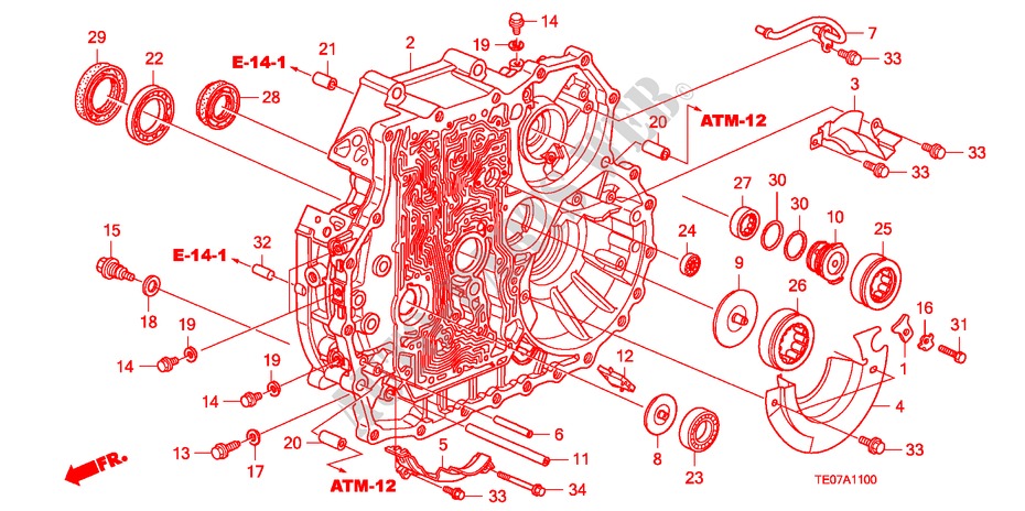 TORQUE CONVERTER CASE(V6) for Honda ACCORD V6 EX 2 Doors 5 speed automatic 2011