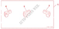 (WHETRON) RR PARKING SENSOR ATT KT SPORTS BPR for Honda JAZZ 1.2 LSE  TEMP TIRE 5 Doors 5 speed manual 2009