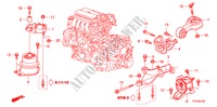 ENGINE MOUNTS (AT) for Honda JAZZ 1.5 LX 5 Doors 5 speed automatic 2009