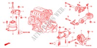 ENGINE MOUNTS (MT) for Honda JAZZ 1.2 LSRE 5 Doors 5 speed manual 2009