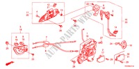 FRONT DOOR LOCK/ OUTER HANDLE (2) for Honda JAZZ 1.4 LS 5 Doors 5 speed manual 2009