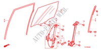REAR DOOR GLASS/ REGULATOR for Honda JAZZ 1.2 LSRE 5 Doors 5 speed manual 2009