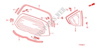 REAR WINDSHIELD/ QUARTER GLASS for Honda JAZZ 1.2 LSRE 5 Doors 5 speed manual 2009