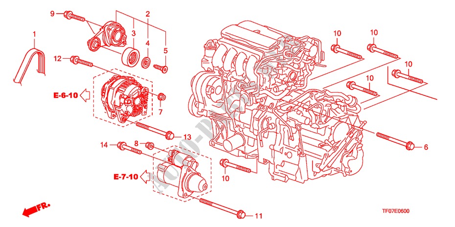 AUTO TENSIONER for Honda JAZZ 1.4 ELEG TEMP TIRE 5 Doors Intelligent Manual Transmission 2009